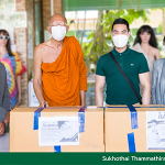 STOU donates discarded lottery tickets to Wat Huai Mu Home for Children with Special Needs